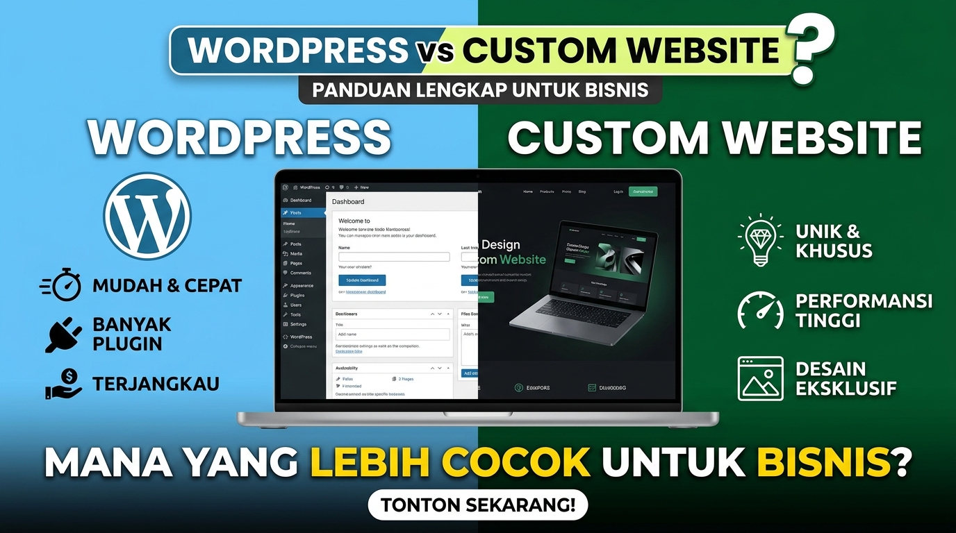WordPress vs Custom Website: Mana yang Lebih Cocok untuk Bisnis?